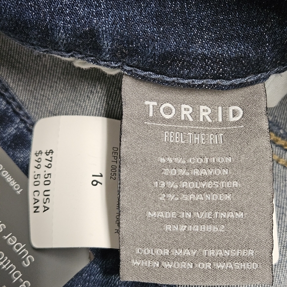 35 NWT TORRID HIGH-RISE DISTRESSED JEGGINGS WOMEN'S PLUS SIZE 16R - Picture 11 of 13